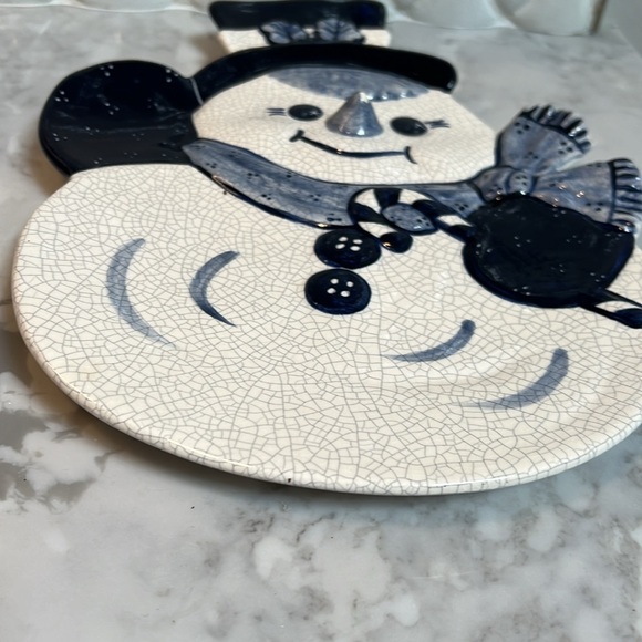 Dedham Pottery Snowman Serving Plate - Picture 6 of 9